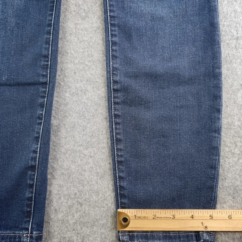 Good American Good Legs Crop Jeans Women's 10/30 Blue Medium Wash Denim Stretch